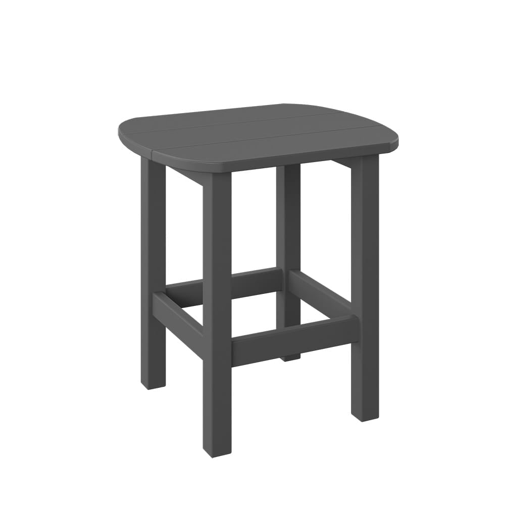 Polybird - Oval End Table Charcoal - P52-CH view 1