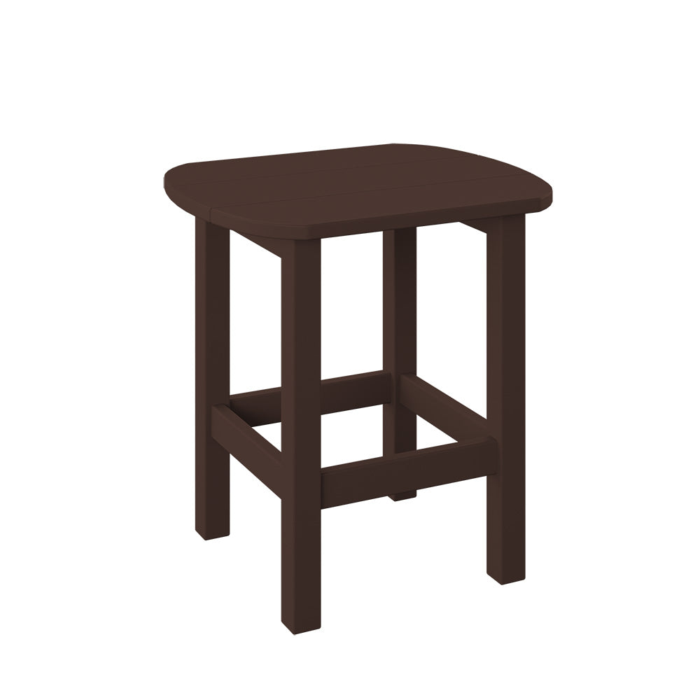 Polybird - Oval End Table Tudor Brown - P52-TB view 1