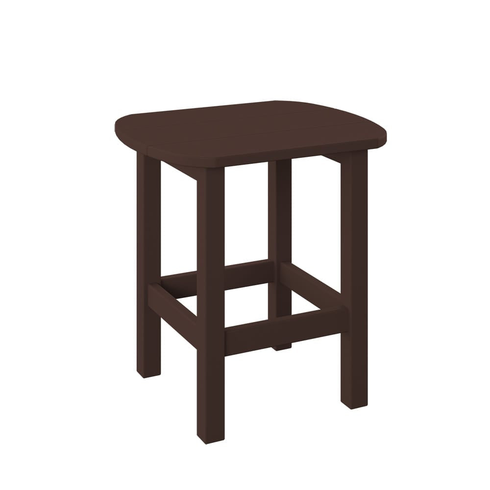 Polybird - Oval End Table Tudor Brown - P52-TB view 1