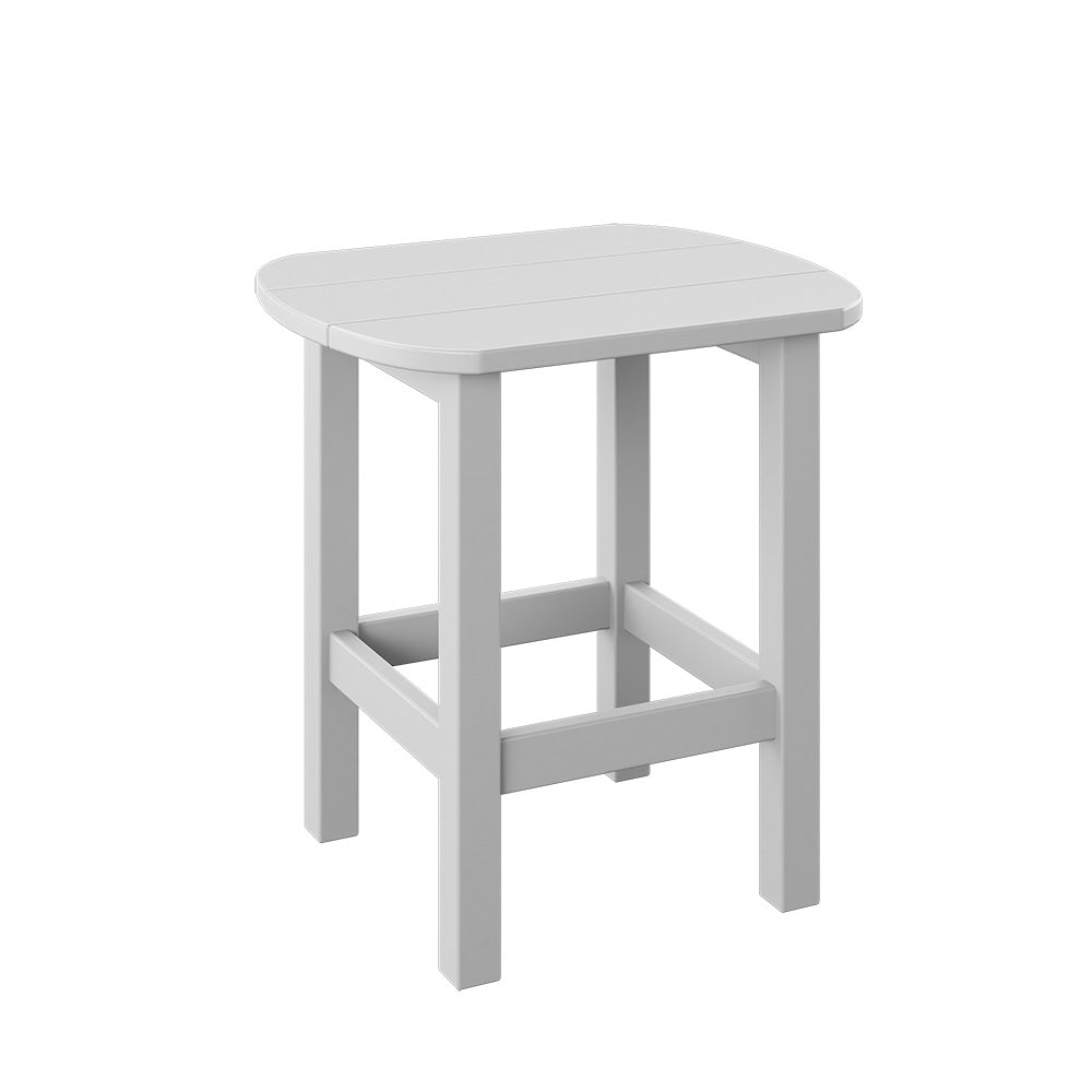 Polybird - Oval End Table White - P52-WT view 1