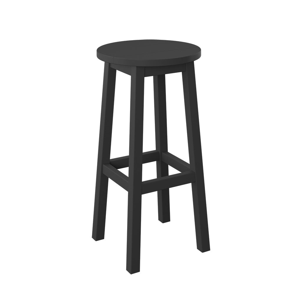 Polybird - Round Bar Stool "Bar Height" Black - P94-B-BK view 1