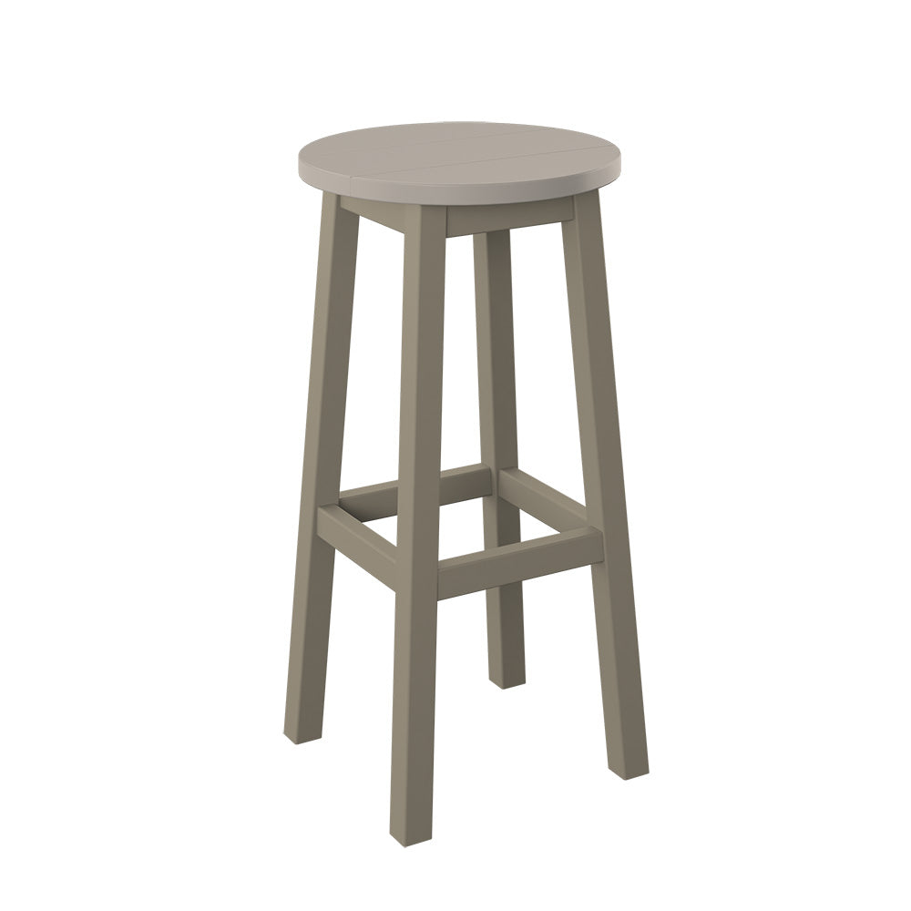 Polybird - Round Bar Stool "Bar Height" Sand And Weatherwood - P94-B-SN-WW view 1