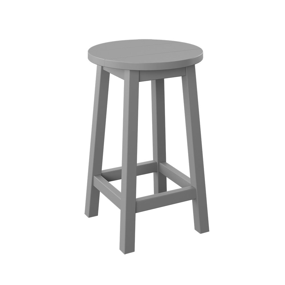 Polybird - Round Bar Stool "Counter Height" Light Gray - P94-C-LG view 1