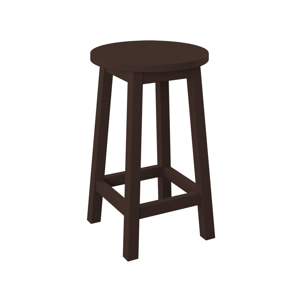 Polybird - Round Bar Stool "Counter Height" Tudor Brown - P94-C-TB view 1