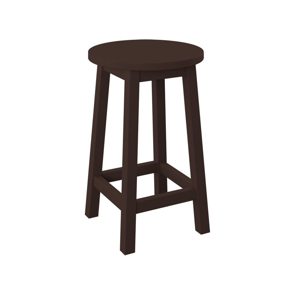 Polybird - Round Bar Stool "Counter Height" Tudor Brown - P94-C-TB view 1