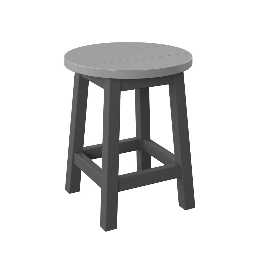 Polybird - Round Bar Stool Light Gray And Charcoal - P94-R-LG-CH view 1