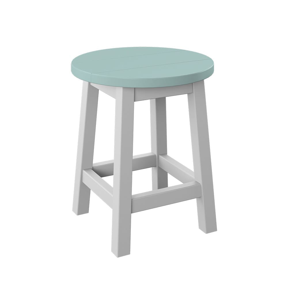 Polybird - Round Bar Stool Sage And White - P94-R-SG-WT view 1