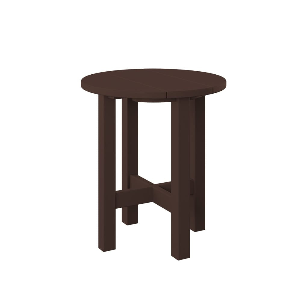 Polybird - Round End Table Tudor Brown - P53-TB view 1