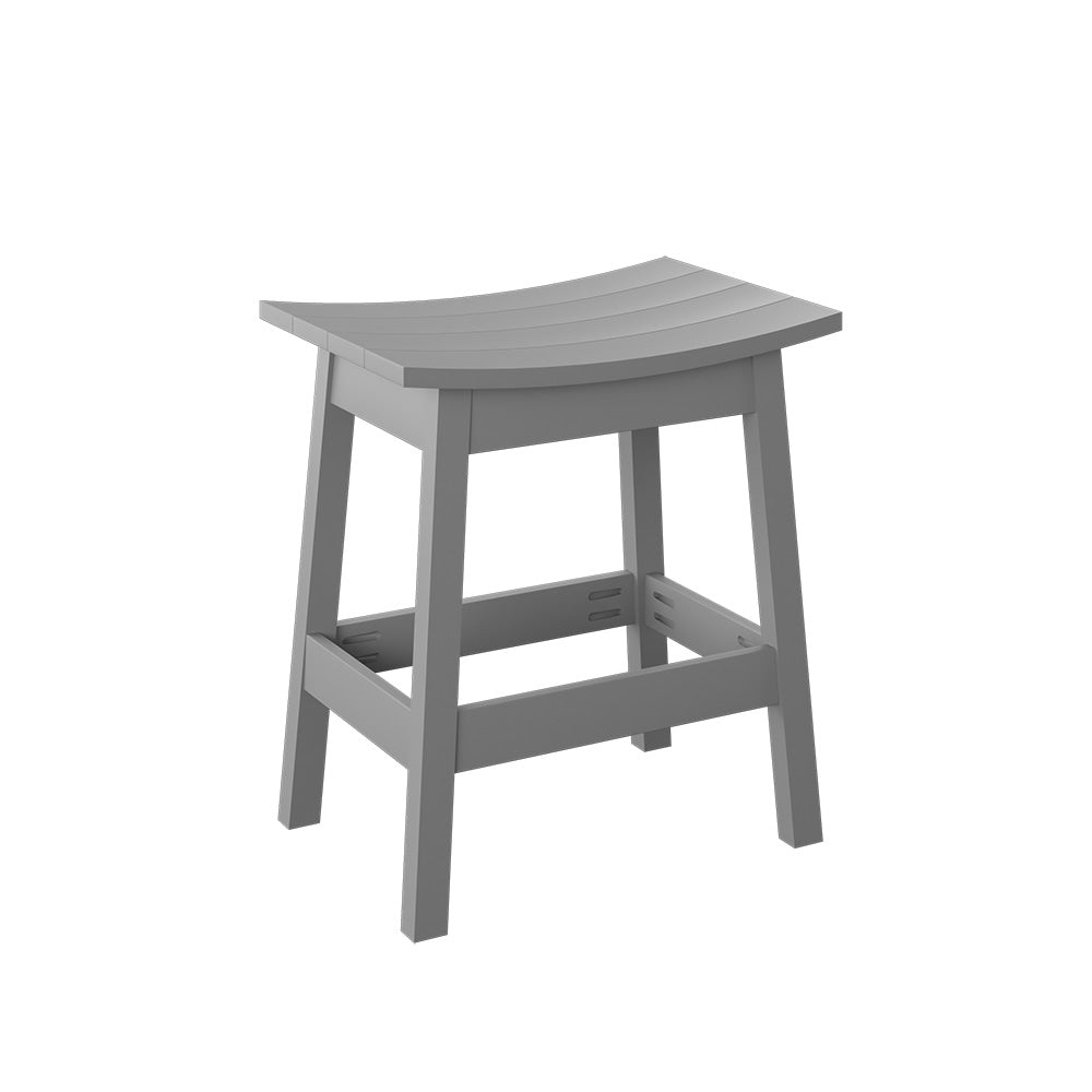 Polybird - Saddle Stool "Counter Height" Light Gray - P93-C-LG view 1