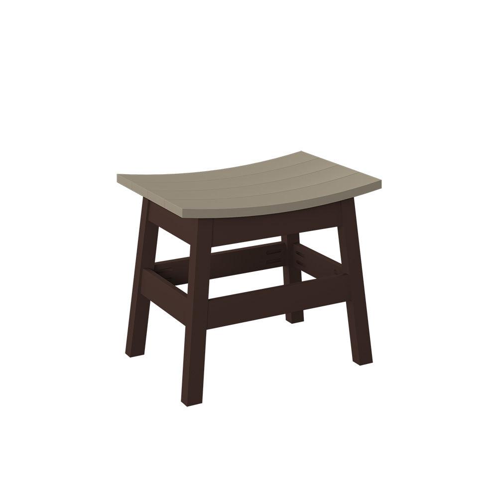 Polybird - Saddle Stool Weatherwood And Tudor Brown - P93-R-WW-TB view 1