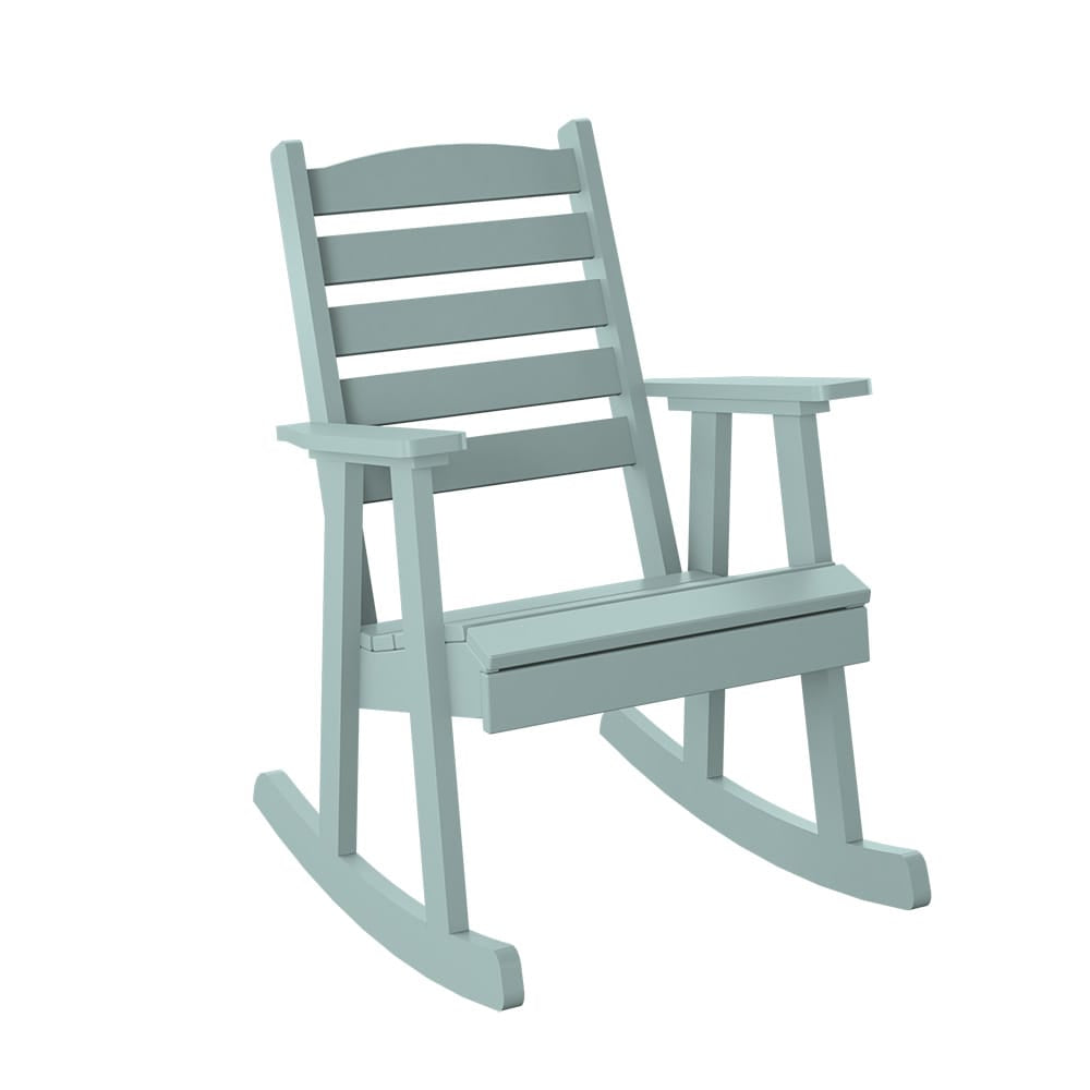 Polybird - Slat Back Rocking Chair Sage - P77-SG view 1