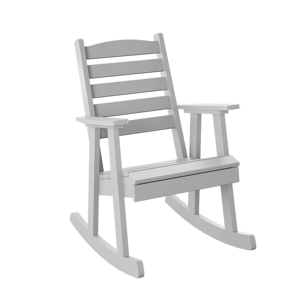 Polybird - Slat Back Rocking Chair White - P77-WT view 1