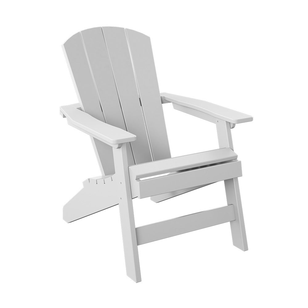 Polybird - Stationary Adirondack Chair White - P1-WT view 1