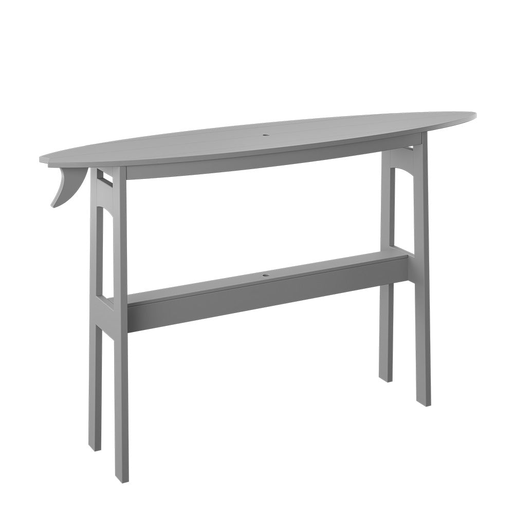 Polybird - Surfboard 72" Table Bar Height Light Gray - P88-B-LG view 1