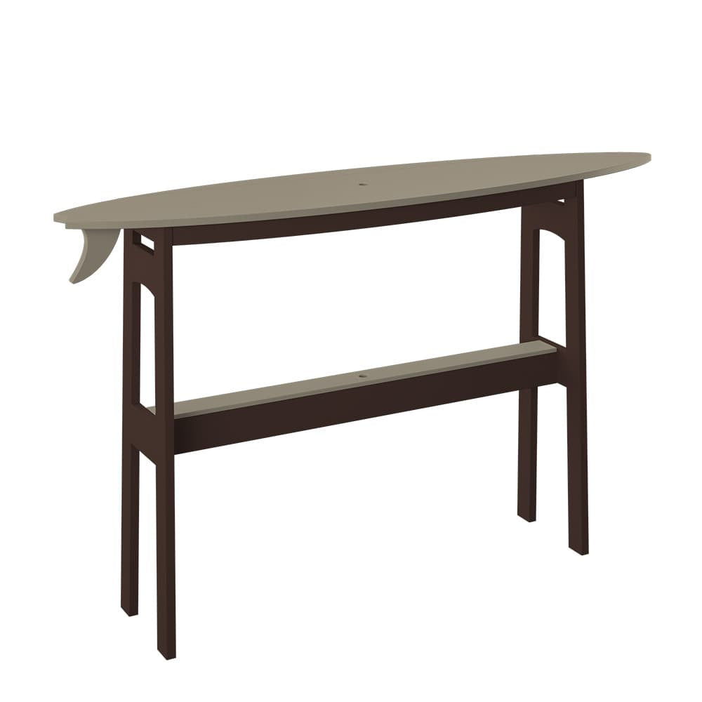 Polybird - Surfboard 72" Table Bar Height Weatherwood And Tudor Brown - P88-B-WW-TB view 1