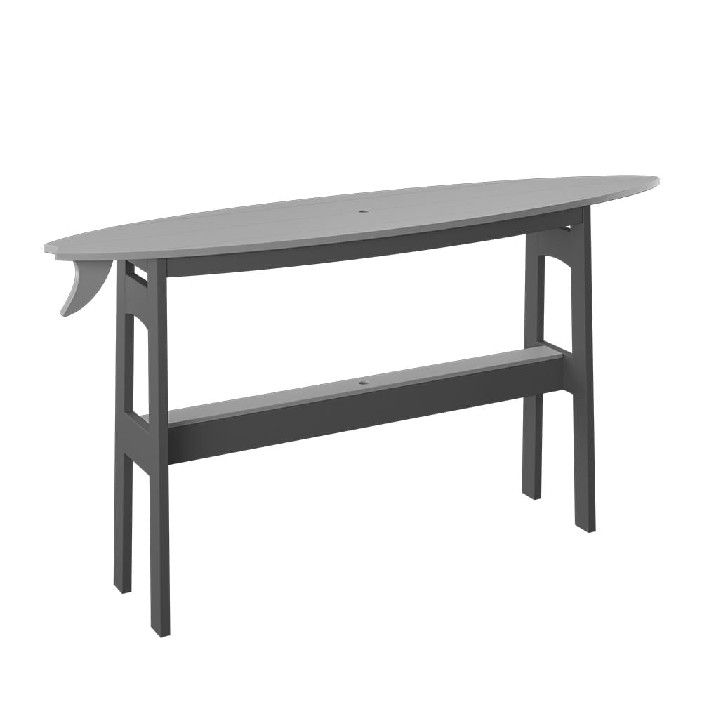 Polybird - Surfboard 72" Table Counter Height Light Gray And Charcoal - P88-C-LG-CH view 1