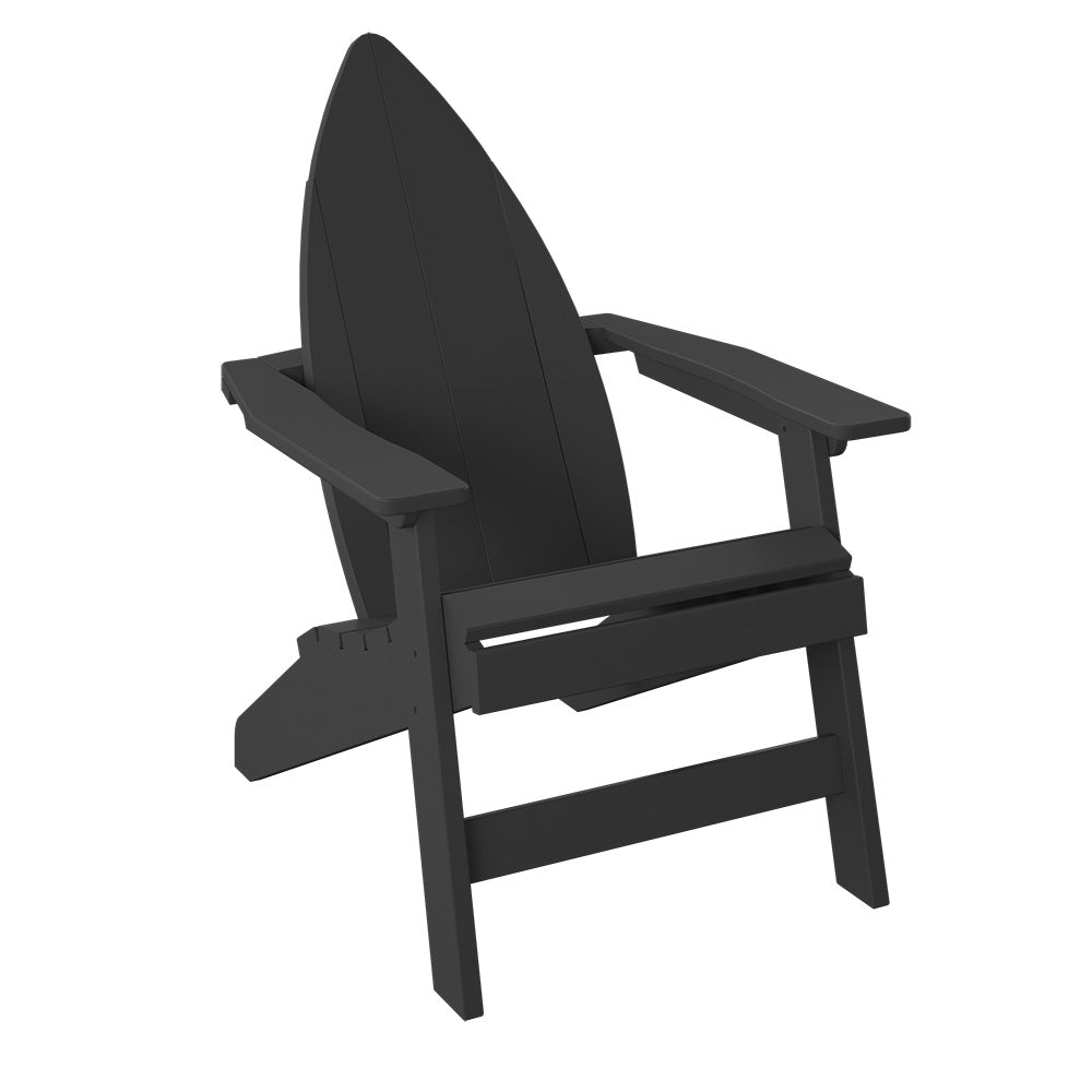Polybird - Surfboard Adirondack-Nose Chair Black - P81-BK view 1