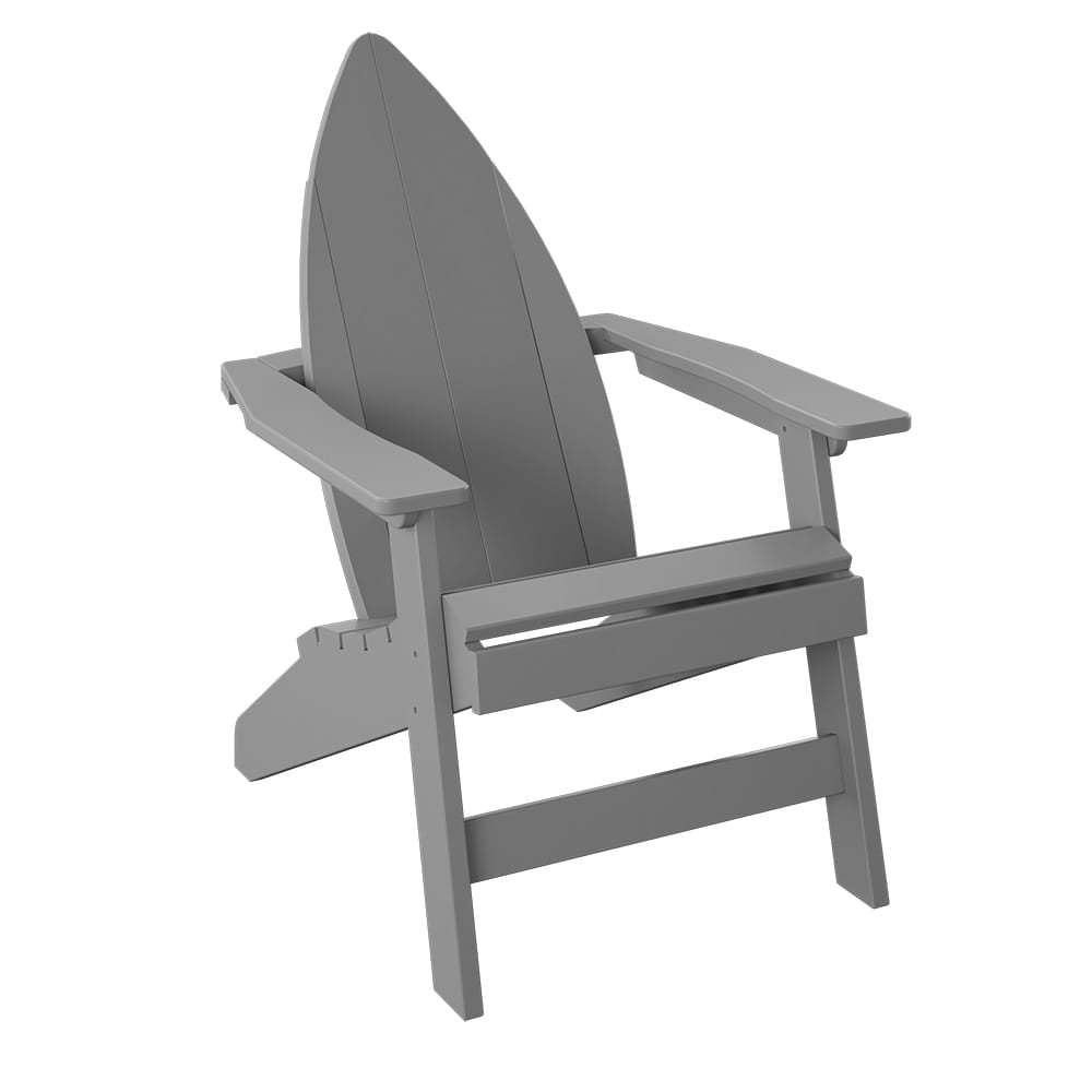 Polybird - Surfboard Adirondack-Nose Chair Light Gray - P81-LG view 1