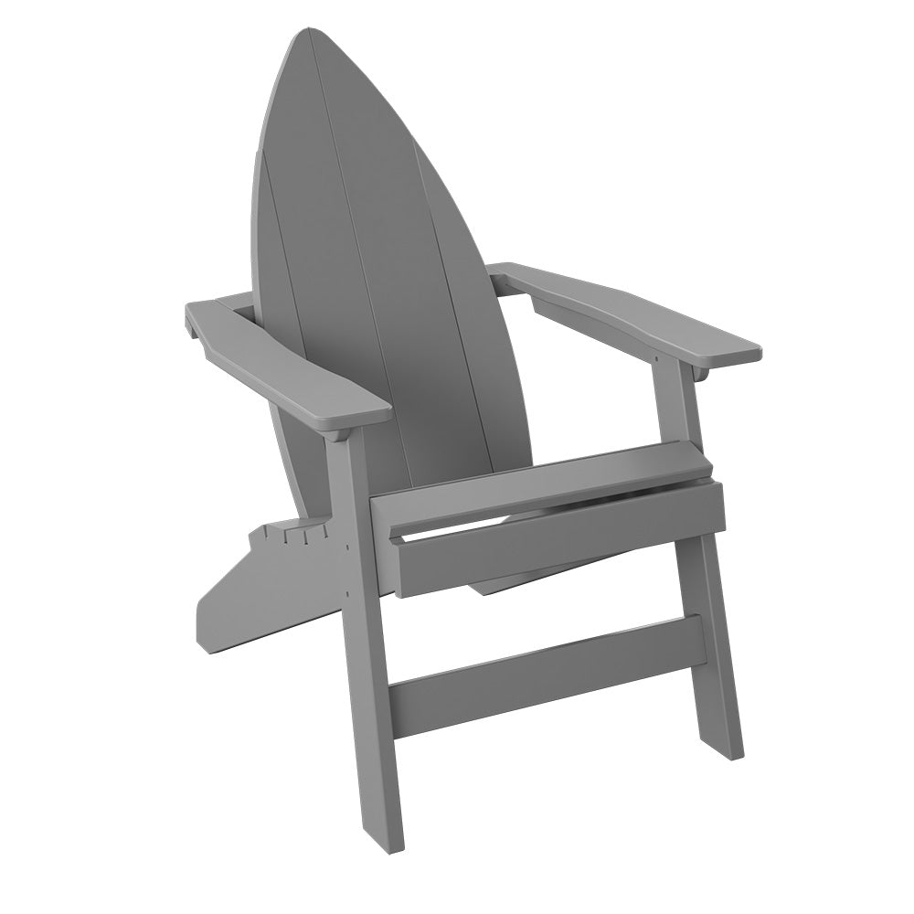 Polybird - Surfboard Adirondack-Nose Chair Light Gray - P81-LG view 1