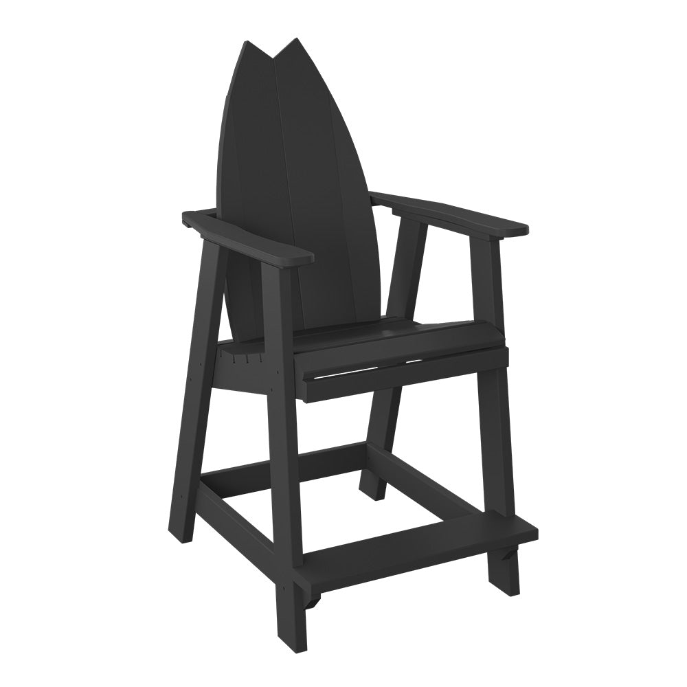 Polybird - Surfboard Balcony Chair - Tail Black - P82-BK view 1