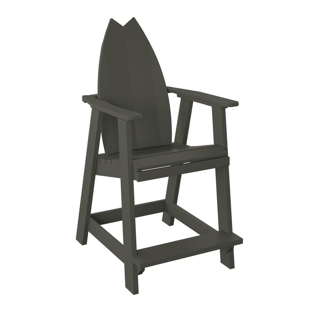 Polybird - Surfboard Balcony Chair - Tail Coffee - P82-CF view 1