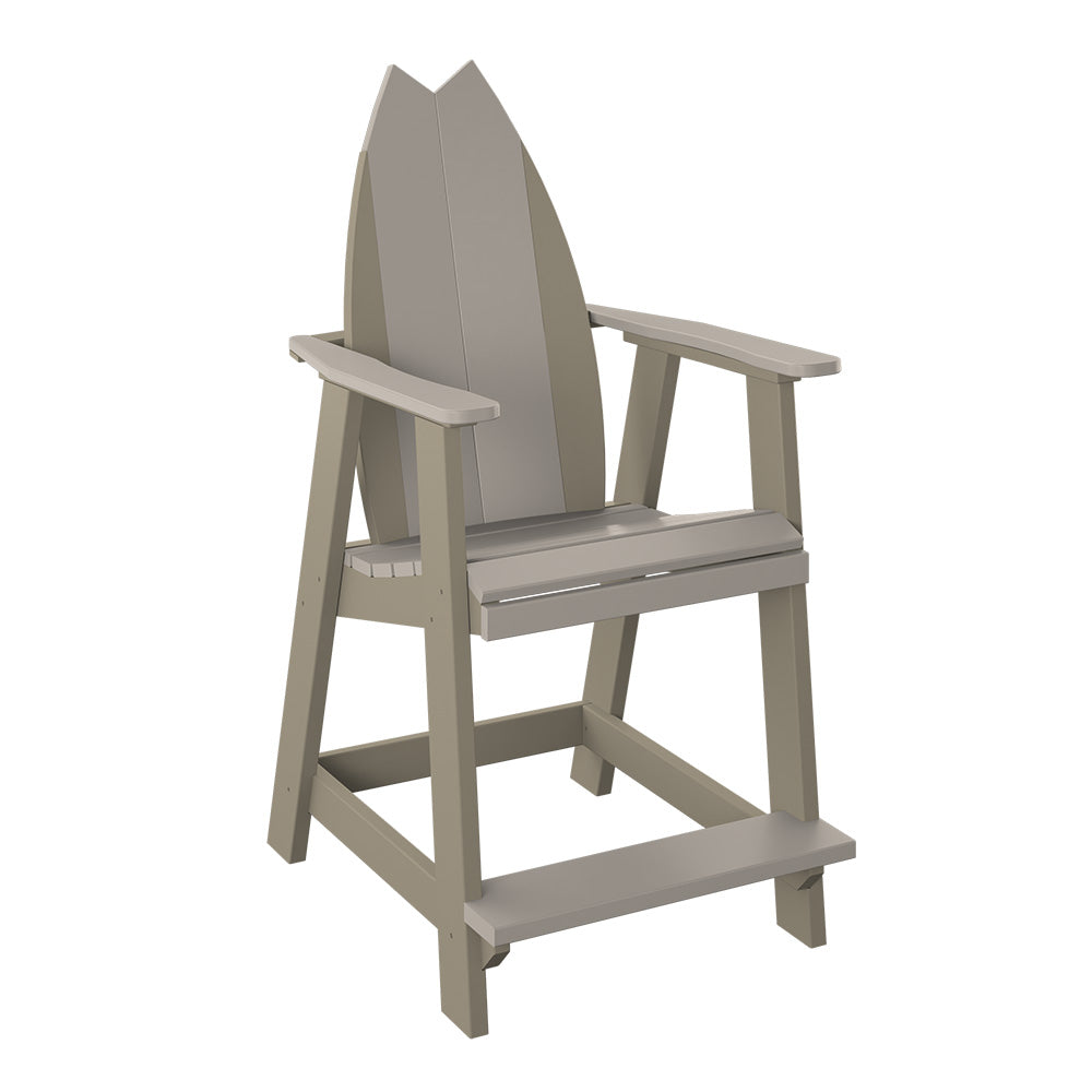 Polybird - Surfboard Balcony Chair - Tail Sand And Weatherwood - P82-SN-WW view 1