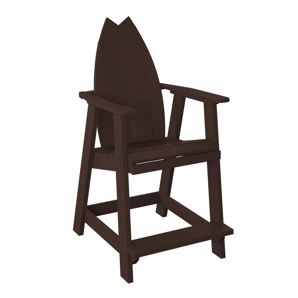 Polybird - Surfboard Balcony Chair - Tail Tudor Brown - P82-TB view 1