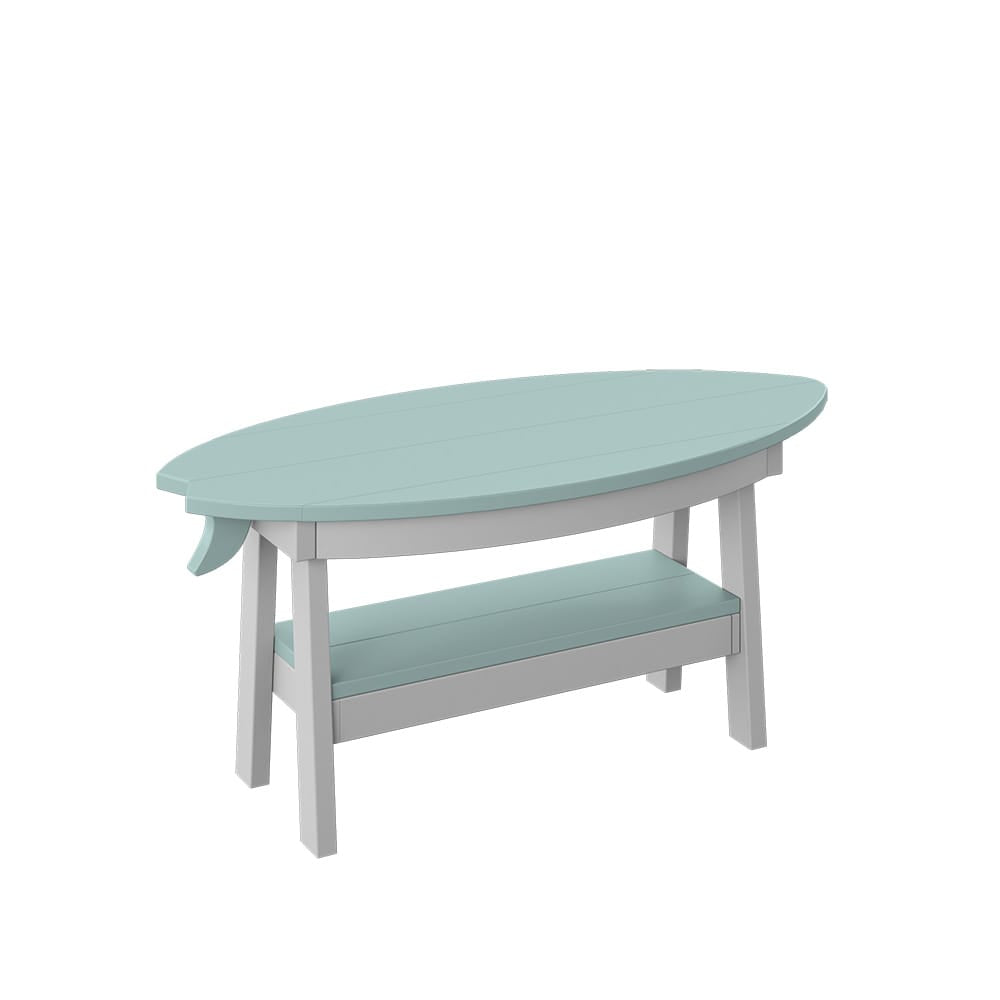 Polybird - Surfboard Coffee Table Sage And White - P86-SG-WT view 1