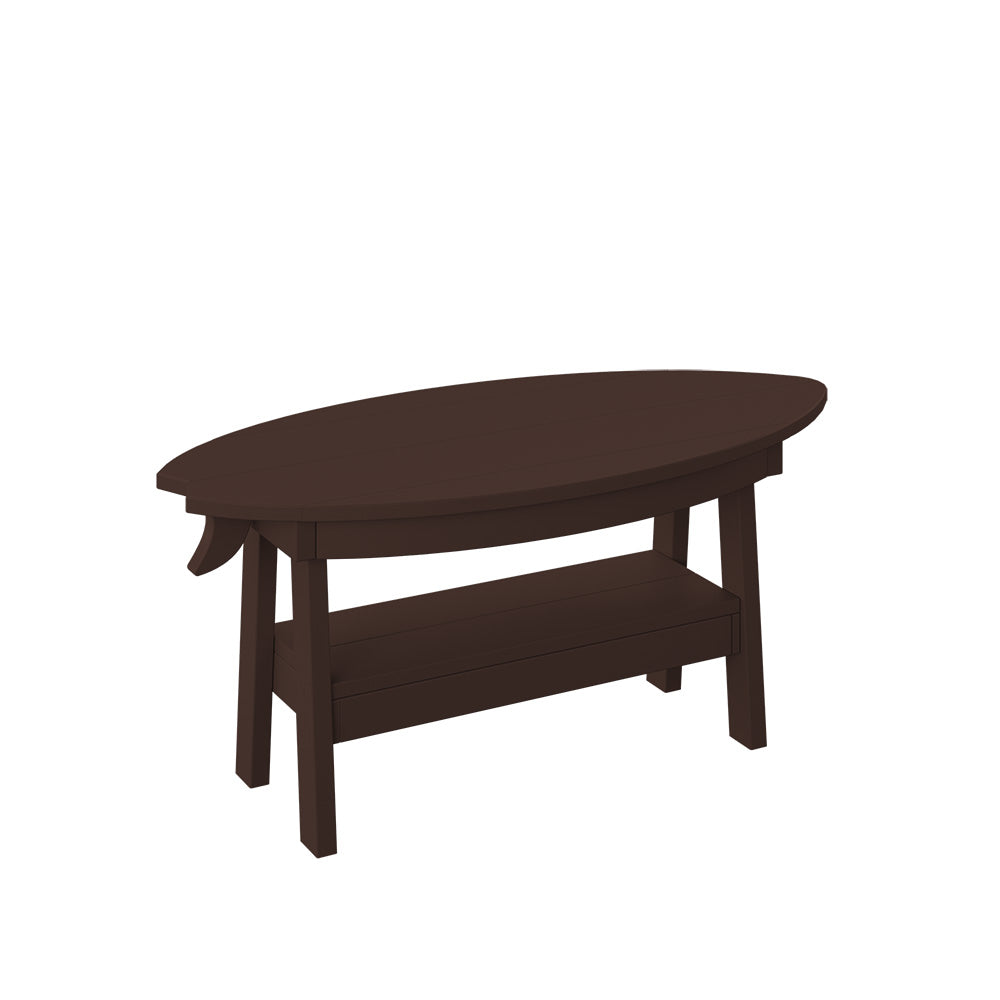 Polybird - Surfboard Coffee Table Tudor Brown - P86-TB view 1