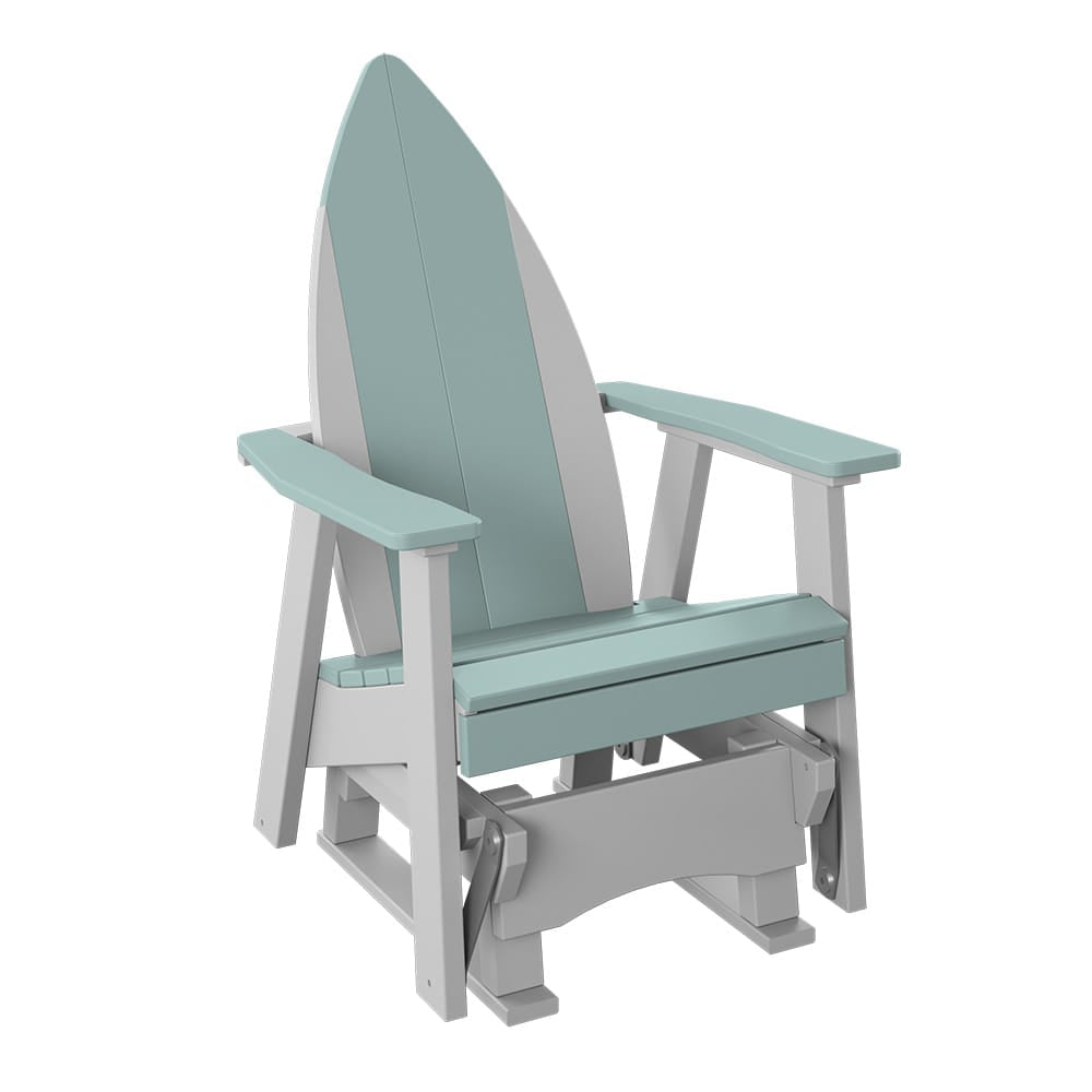 Polybird - Surfboard Nose 2' Glider Chair Sage And White - P85-SG-WT view 1