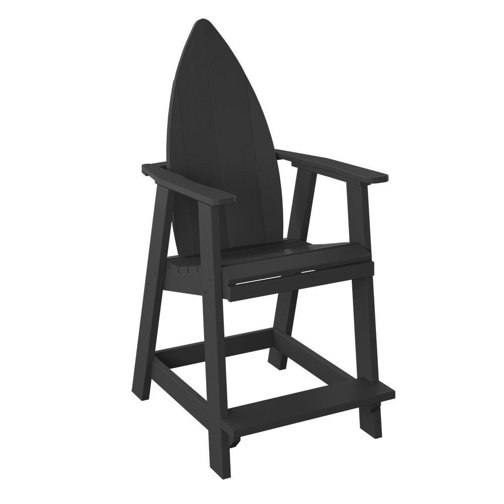 Polybird - Surfboard Nose Balcony Chair Black - P83-BK view 1