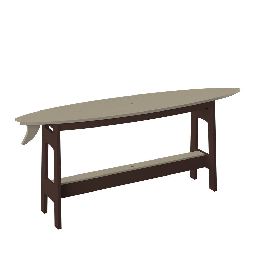 Polybird - Surfboard Table 72'' Weatherwood And Tudor Brown - P88-R-WW-TB view 1