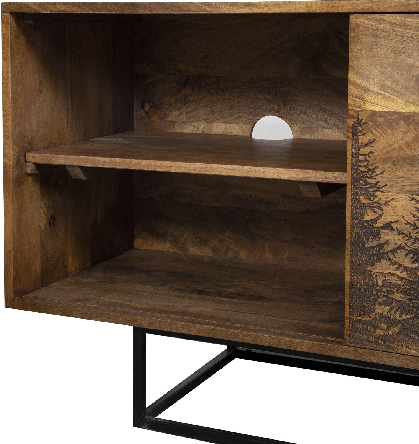Porter Designs - Cascade Solid Wood TV Stand, Natural - 06-215-10-5549 veiw 4