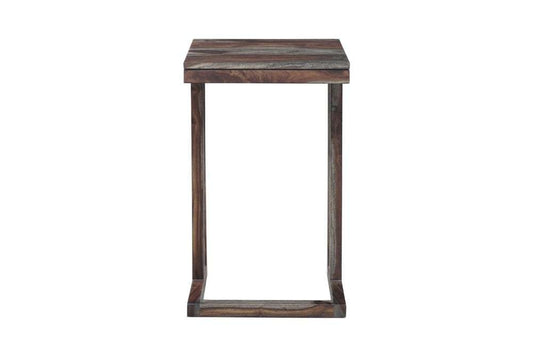 Porter Designs - Fall River Solid Sheesham Wood End Table, Gray - 05-117-12-4421 veiw 2