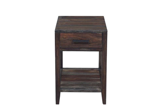 Porter Designs - Fall River Solid Sheesham Wood End Table, Natural - 10-117-01-4496 veiw 2