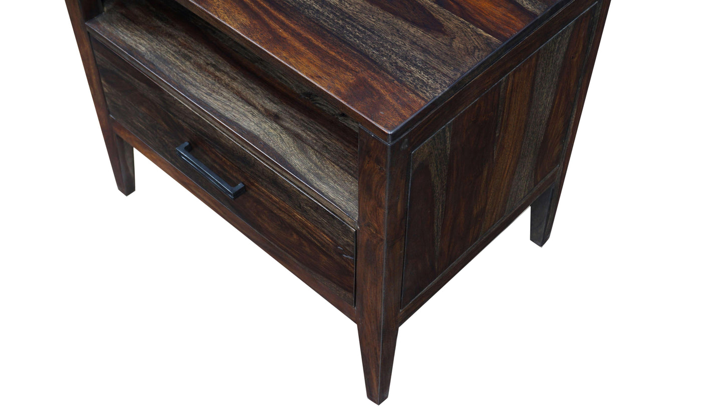 Porter Designs - Fall River Solid Sheesham Wood Nightstand, Gray - 04-117-04-4475 veiw 8