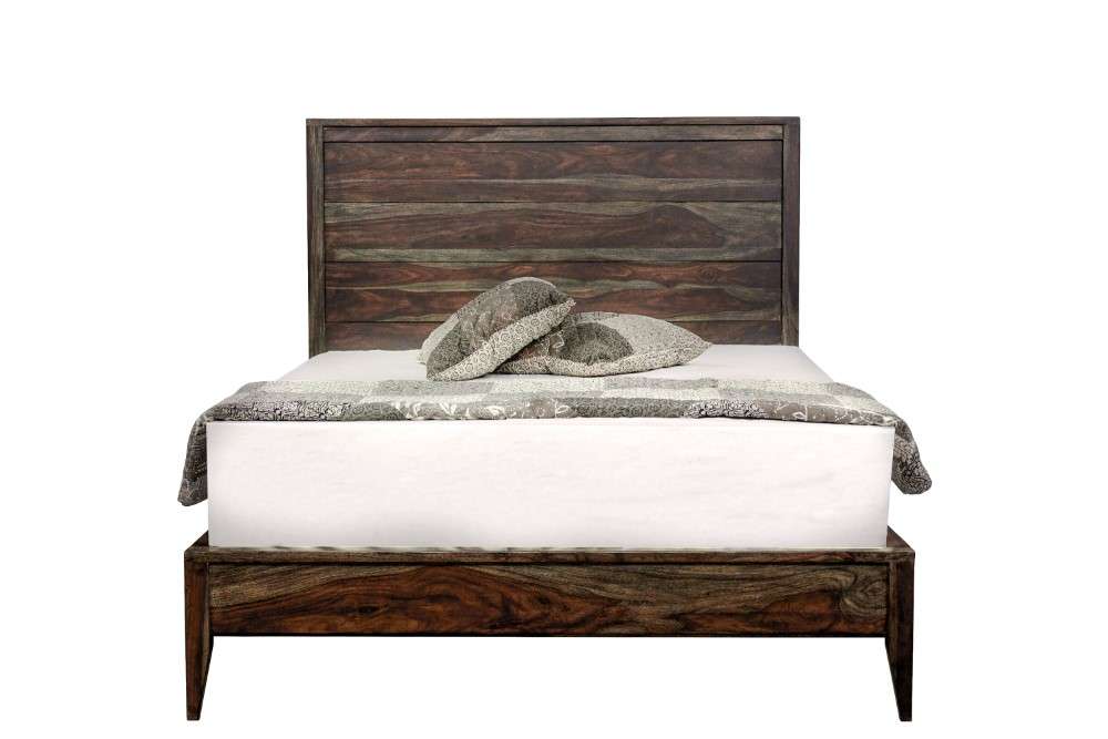 Porter Designs - Fall River Solid Sheesham Wood Queen Bed, Gray - 04-117-14-4479-KIT veiw 3