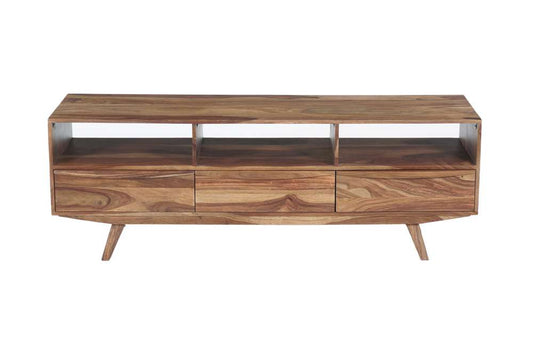 Porter Designs - Fusion Solid Sheesham Wood TV Stand, Light Brown - 06-117-03-6733N veiw 2