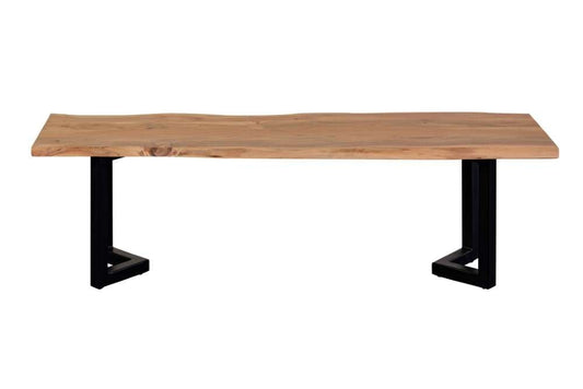 Porter Designs - Manzanita Live Edge Solid Acacia Wood Dining Bench, Natural - 07-196-13-BN58NV-KIT veiw 2