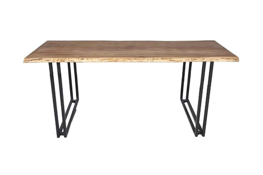 Porter Designs - Manzanita Live Edge Solid Acacia Wood Dining Table, Natural - 07-196-01-DT82NW-KIT veiw 2