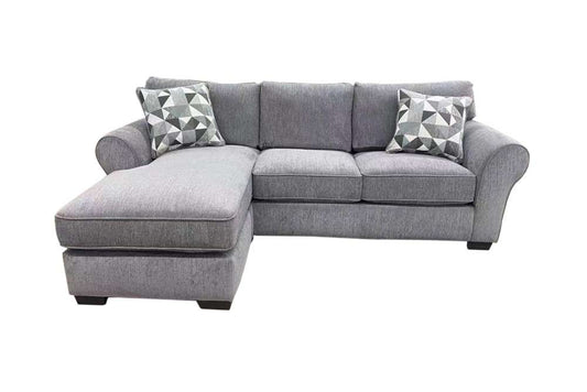Porter Designs - Savannah Soft Chenille Reversible Fabric Sectional, Gray - 01-207-16-1731 veiw 2