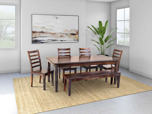 Porter Designs - Sonora Solid Sheesham Wood Dining Table, Gray - 07-116-01-801M veiw 2