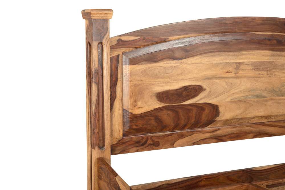 Porter Designs - Taos Solid Sheesham Wood Queen Bed, Natural - 04-196-14-9047N-KIT veiw 13