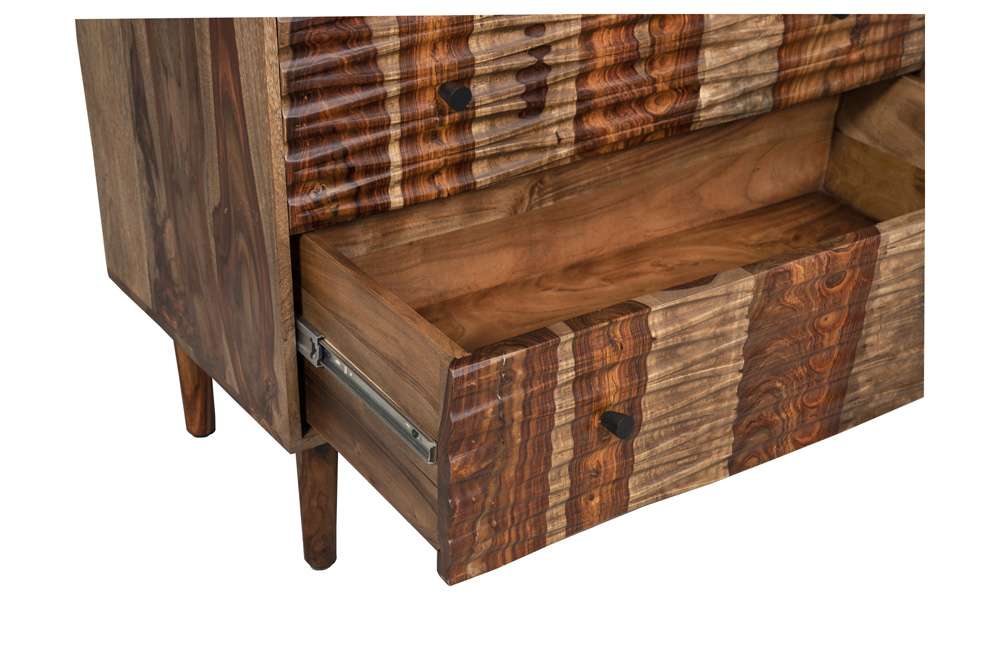 Porter Designs - Waves Solid Sheesham Wood Chest, Brown - 04-196-05-W005 veiw 10