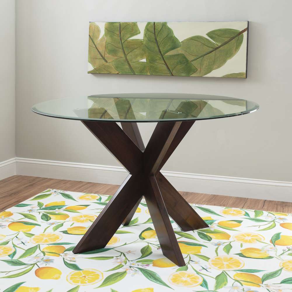 Powell Company - Adler X Base Dining Table With Glass Espresso - D1346D20DTE veiw 6