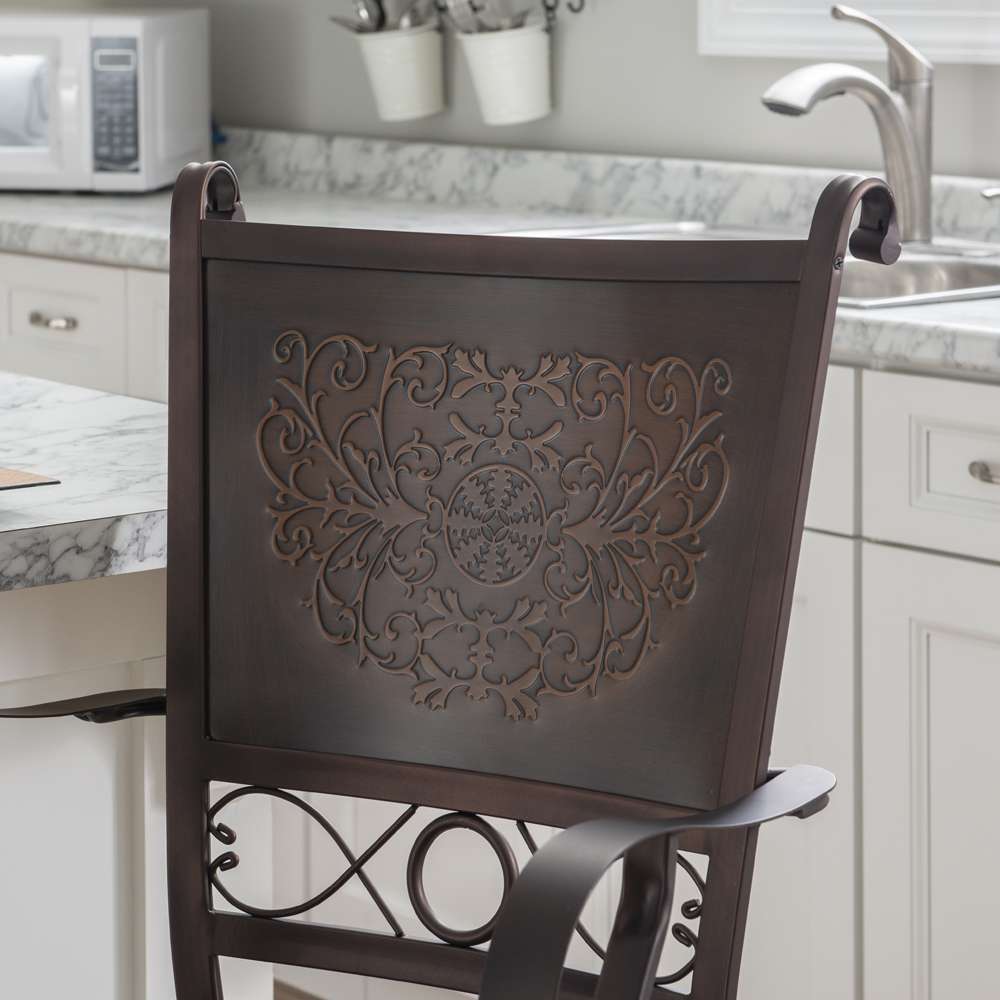 Powell Company - Beatrix Big & Tall Copper Stamped Back Counter Stool With Arms - 222-430 veiw 6