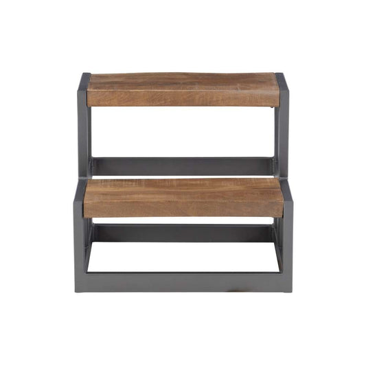 Powell Company - Blythe Wood And Metal Bed Steps Gunmetal - D1403A21 veiw 2