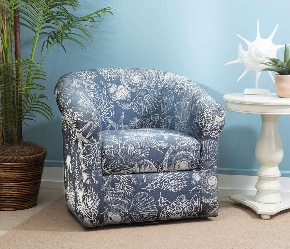 Powell Company - Bonnie Swivel Club Chair, Coastal - D1209S19 veiw 6