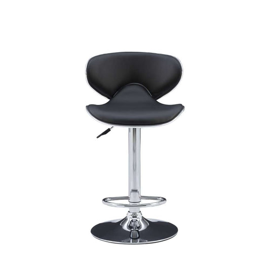 Powell Company - Chrome And Black Pu Barstool - 171-890 veiw 2