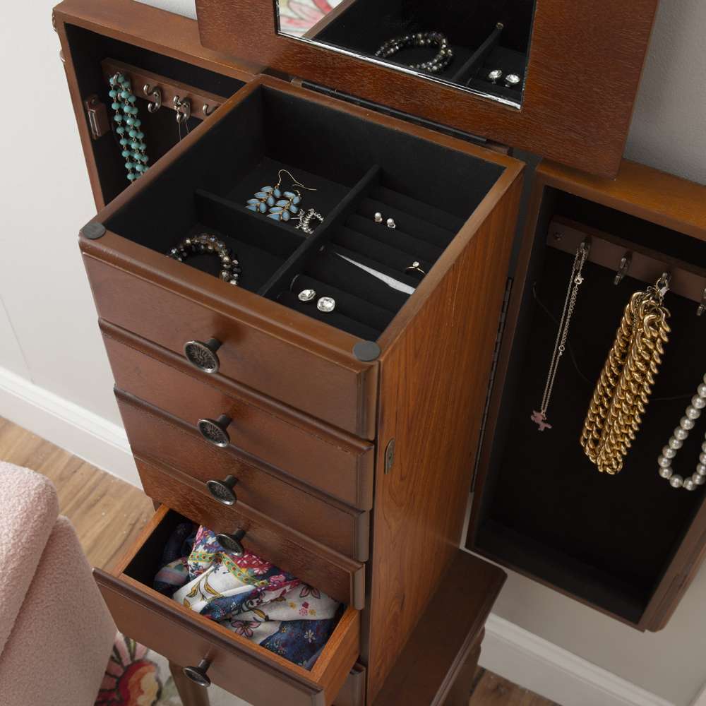 Powell Company - Deep Cherry Jewelry Armoire - 987-317 veiw 8
